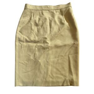 Vintage Burberry’s Wool Pencil Skirt Khaki